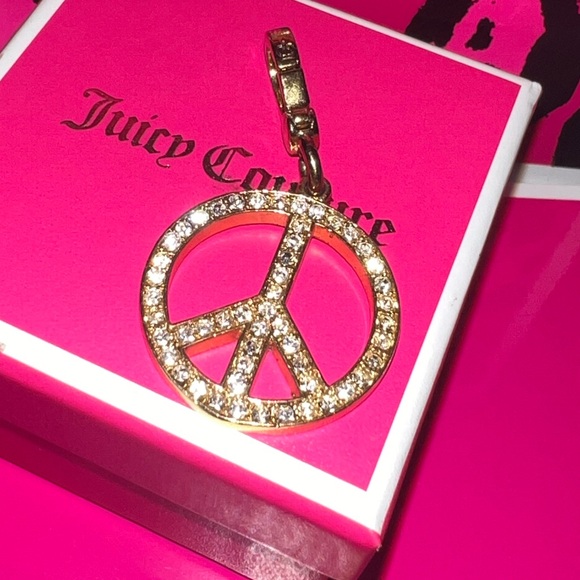 RARE✨Juicy Couture peace sign charm ☮️ 🎀 - Picture 1 of 5
